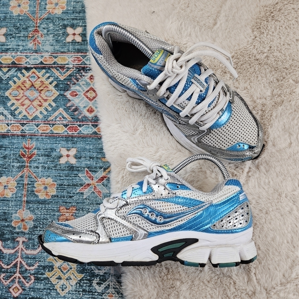 Saucony Shoes Womens Size 7 Grid Cohesion 5 Running Sneakers S15118-10 Gray Teal - Picture 3 of 11